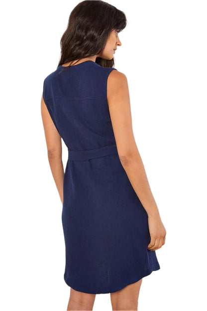 APRICOT Tetra Grandad Button Through Dress W/Tie 945999