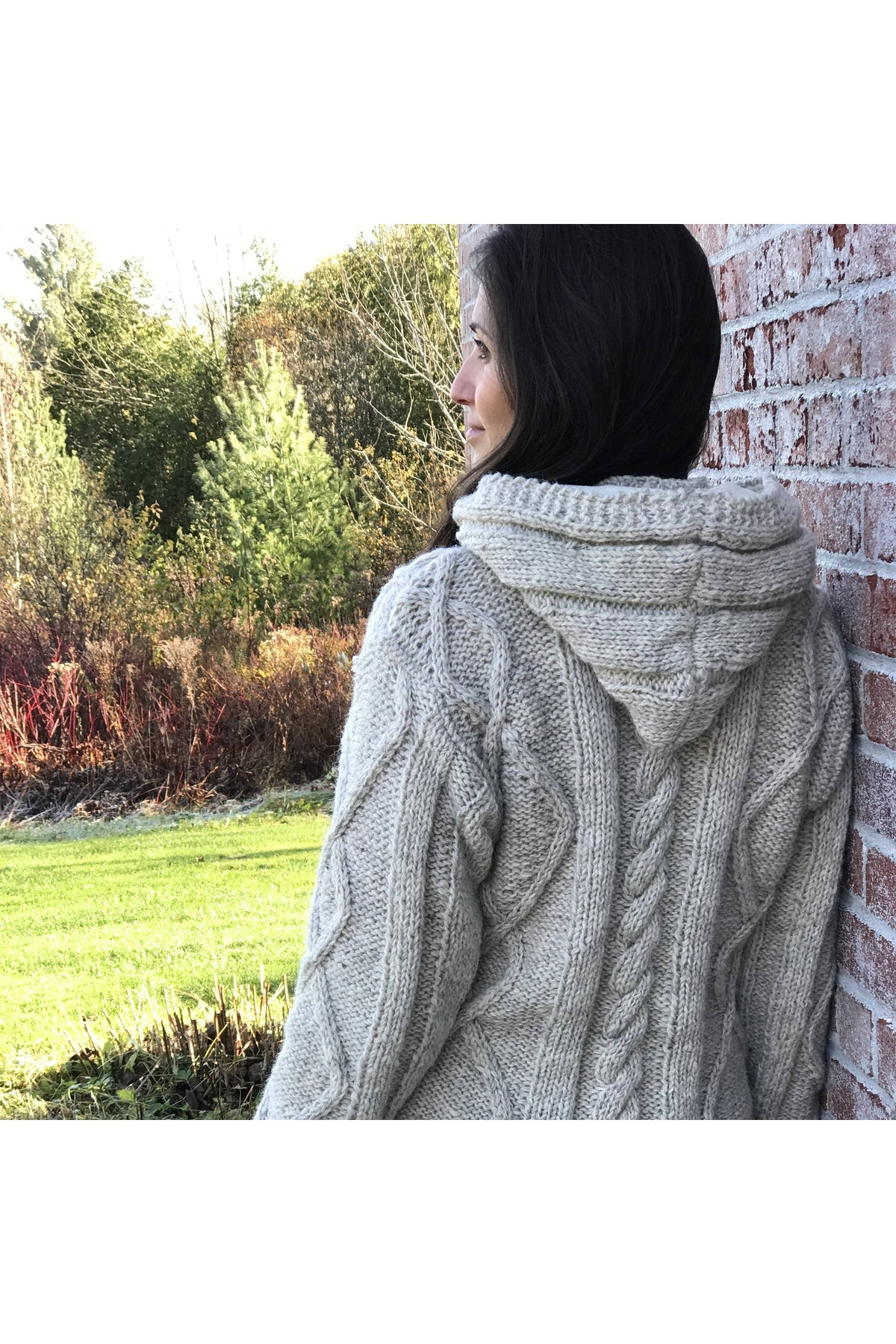 Lost Horizons Canada -  Shannon Full Zip Cable Knit Hooded Sweater