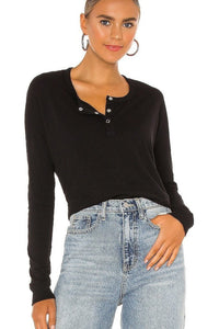 BOBI Drop Shoulder Henley Tee 54D-12740