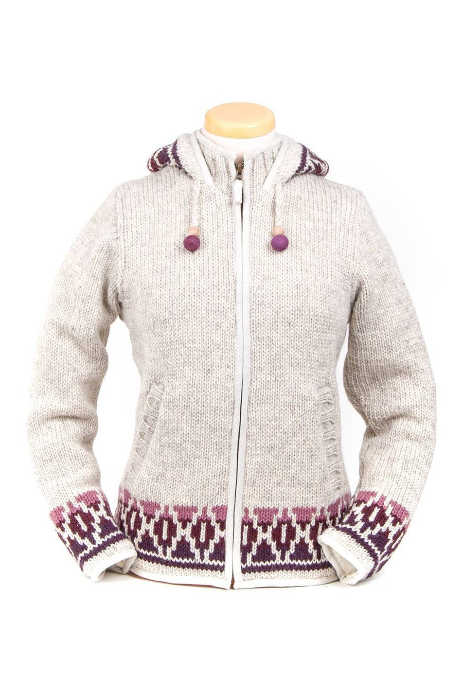 Lost Horizons Canada - Misty Wool Knit Sweater with Lined Hood