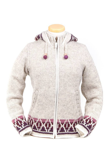 Lost Horizons Canada - Misty Wool Knit Sweater with Lined Hood