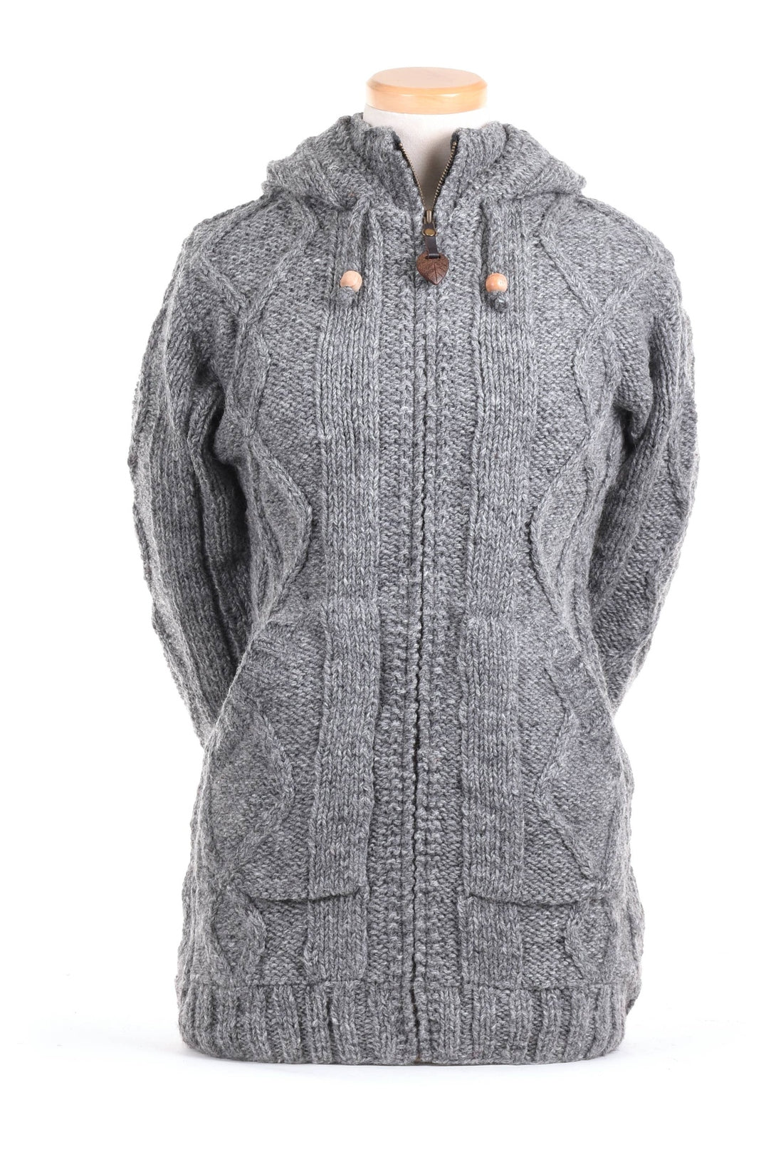 Lost Horizons Canada -  Shannon Full Zip Cable Knit Hooded Sweater