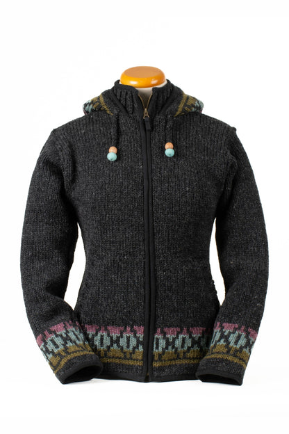 Lost Horizons Canada - Misty Wool Knit Sweater with Lined Hood