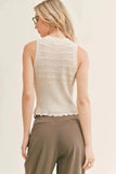 SAGE THE LABEL Aria Pointelle Sleeveless Top