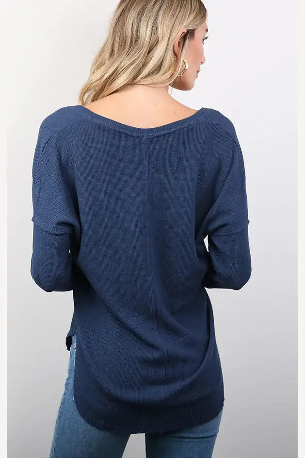 BOBI Drop Shoulder V-Neck Tee 54D-12728 *FINAL SALE*