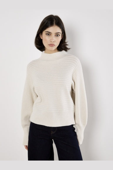 APRICOT High Neck Cable Batwing Jumper
