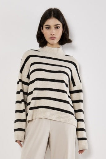 APRICOT Stripe Drop Shoulder Oversize Jumper
