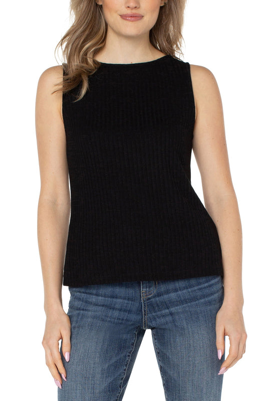 LIVERPOOL Sleeveless Boat Neck Knit Top LM8J05PK7