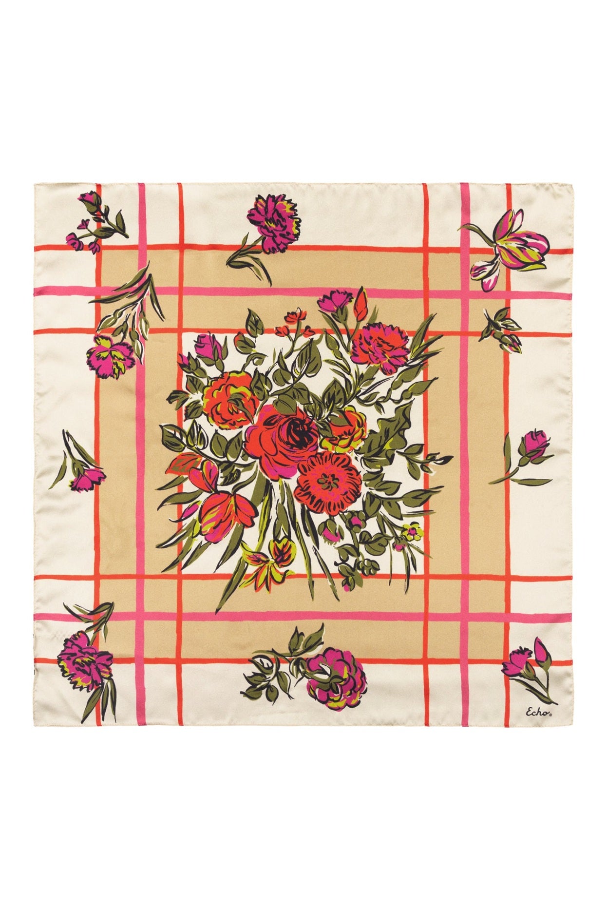 ECHO Cottage Bouquet Silk Bandana EN1595
