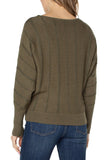 LIVERPOOL L/S Crewneck Dolman Sweater W/Stripe