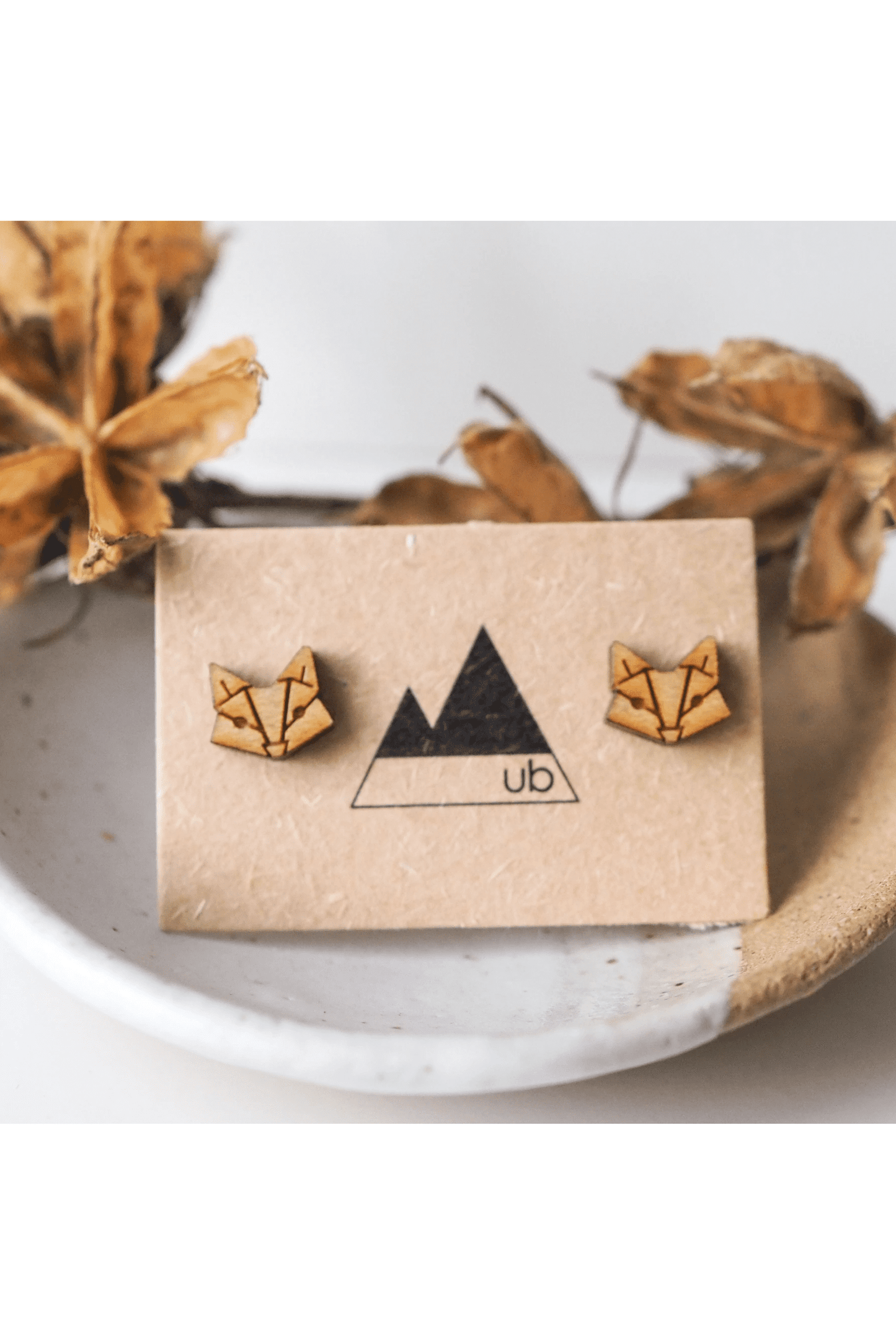 UGLY BUNNY Geometric Fox Stud Earrings