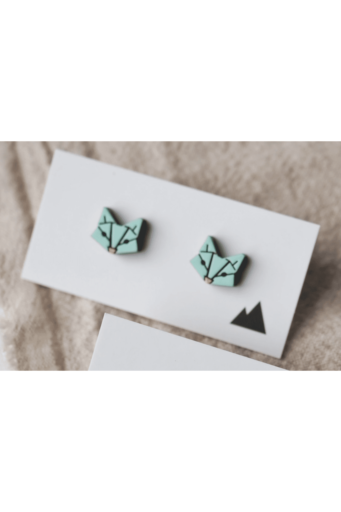 UGLY BUNNY Geometric Fox Stud Earrings